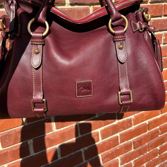 Dooney & Bourke Large Florentine Satchel in Plum!! - Picture 12 of 16